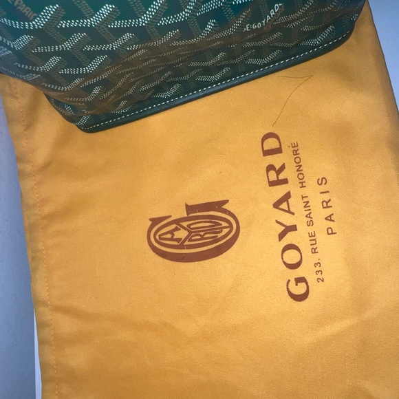 Green Coated Canvas Tote Bag With Matching Pouch - Picture 8 of 9